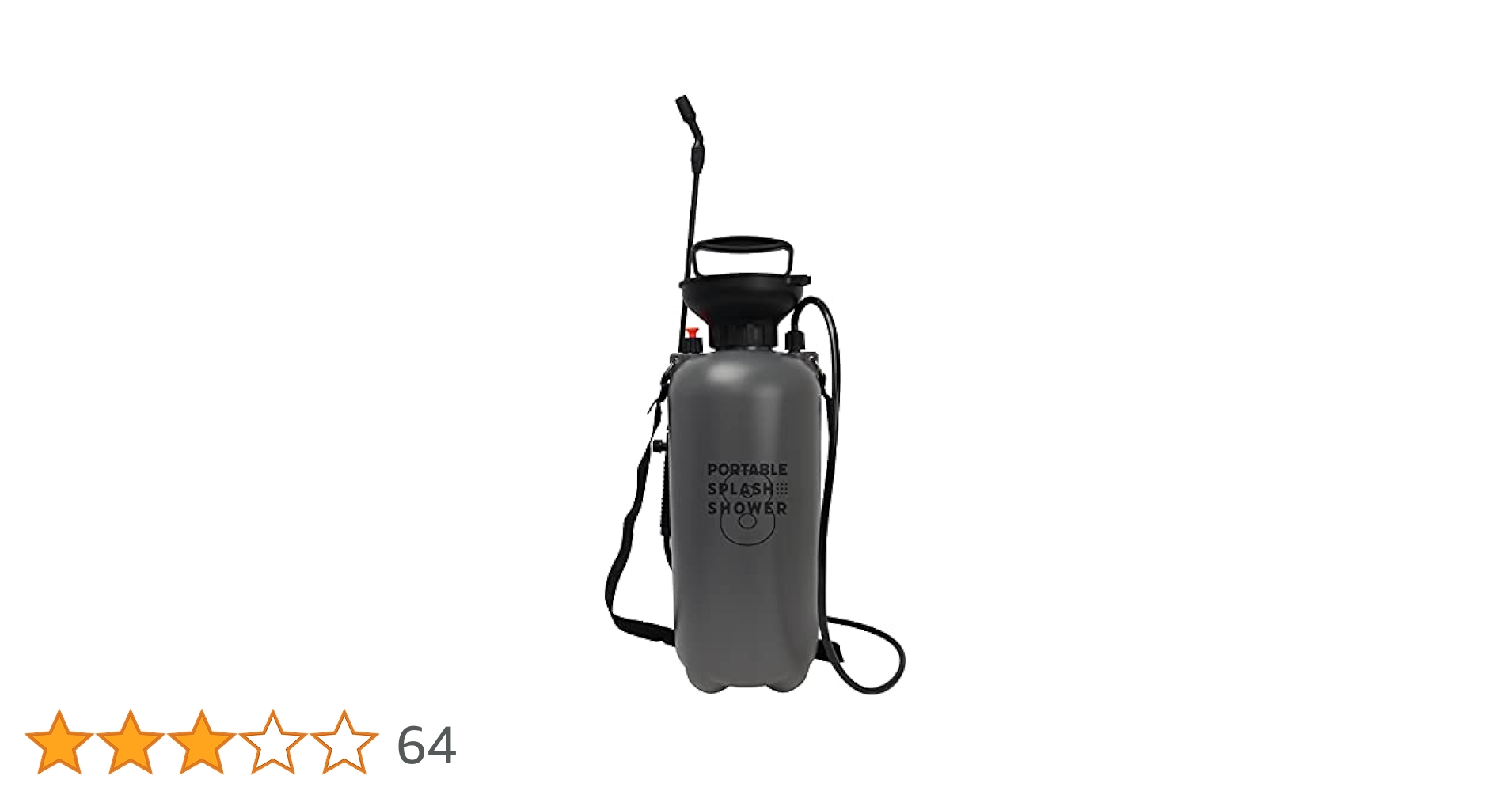 Amazon | ポンプ式ポータブルスプラッシュシャワー 8L 手押し 加